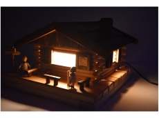 Tilo Kempf - Lichterhaus Skihütte mit Figuren