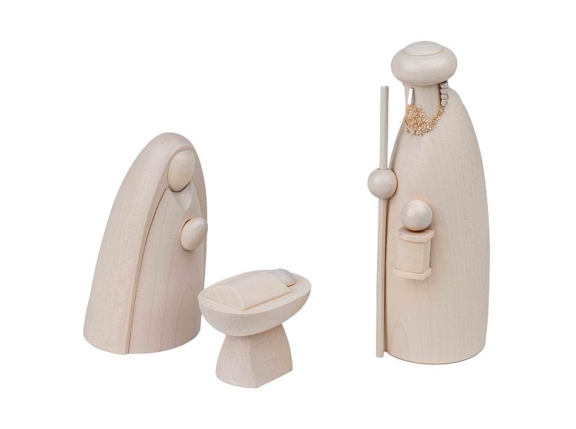 Schalling - Heilige Familie wei lasiert 3-teilig