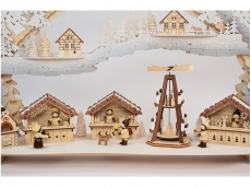 Tietze - Candle arch Christmas market snowy