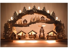 Tietze - Candle arch Christmas market snowy