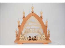 Lenk - Candle arch motive forest figures 7 candle lights