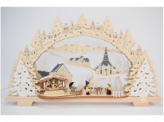 Tietze - LED candle arch BBQ hut snowy