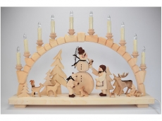 Bettina Franke - Candle arch children with animals and snowman