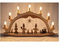 Wagner - light arch candle arch Junior with bird, sleigh, basket and star