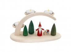 Seiffen Volkskunst - luminous arch candlestick arch Christmas elf