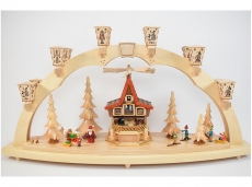 Richard Glässer - Schwibbogen Weihnachtswald mit Adventshaus (mit Video)