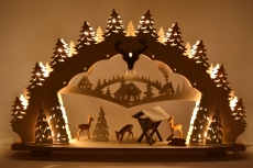 Weigla - Schwibbogen LED 15 flg. Rehe im Wald