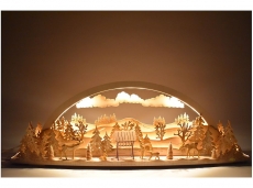 Tietze - Schwibbogen Diorama Wildfütterung, LED