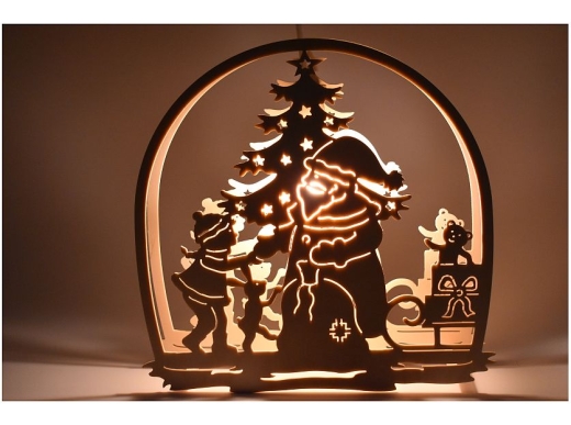 Schlick & Tuerk - Fensterbild beleuchtet LED Weihnachtsmann