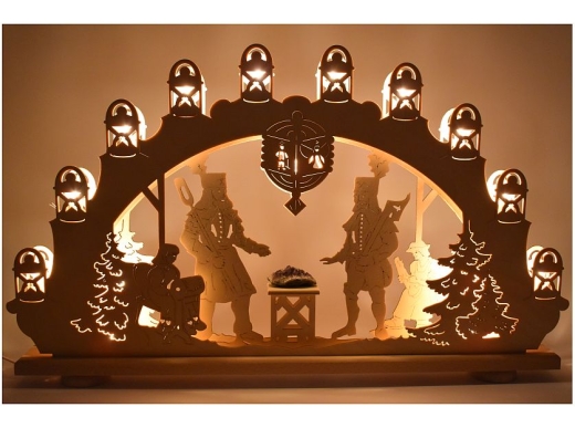Weigla - Candle Arch 15?flame Miner with Amethyst, LED
