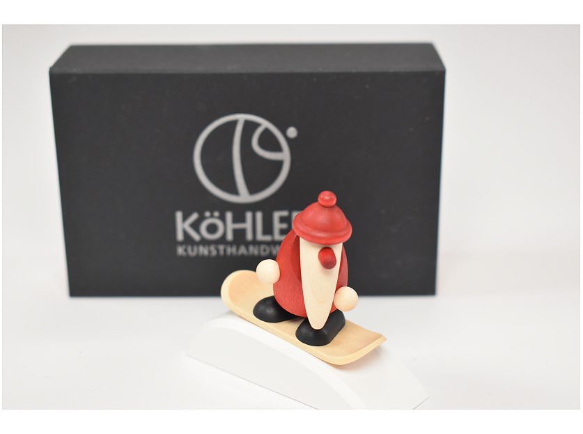 Bjrn Khler - Miniature set 7 - Santa Claus on snowboard with hill