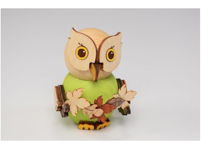 Kuhnert - mini owl with leaf garland (with video)
