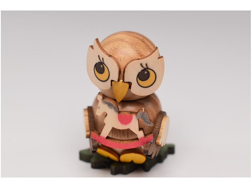 Kuhnert  Baby Owl with Rocking Horse