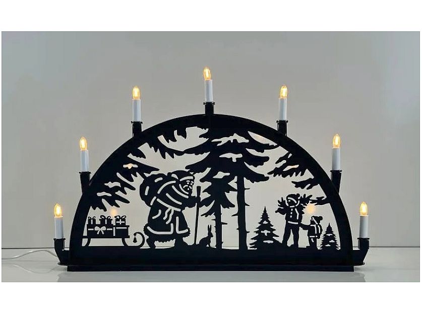 LED Aluminiumschwibbogen Motiv Santa Claus