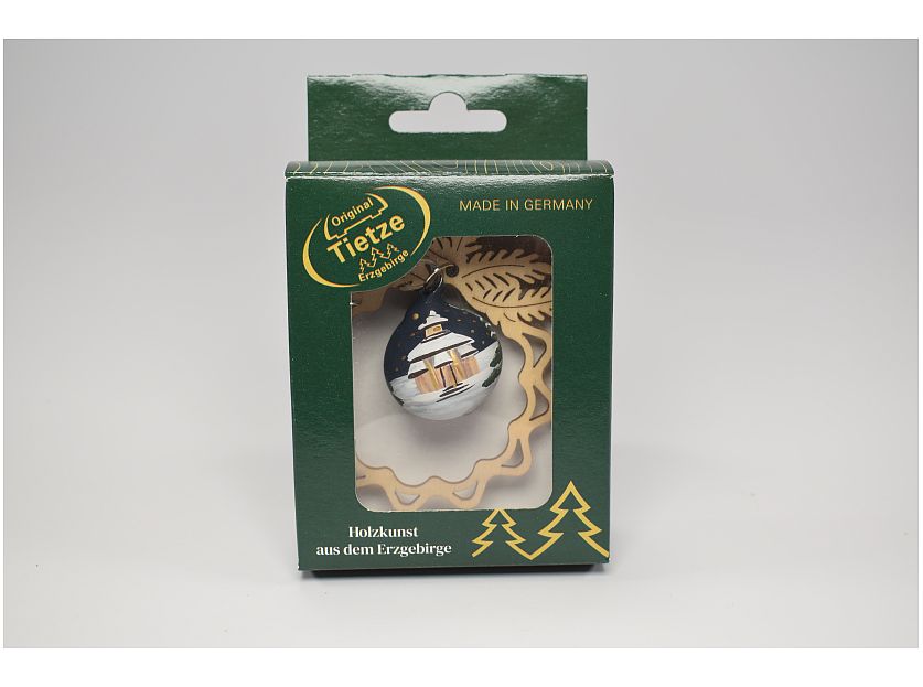 Tietze - Baumbehang Zweig handbemalte Kugel