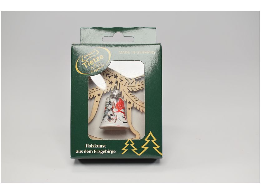 Tietze - Baumbehang handbemalt Glocke Schneemann