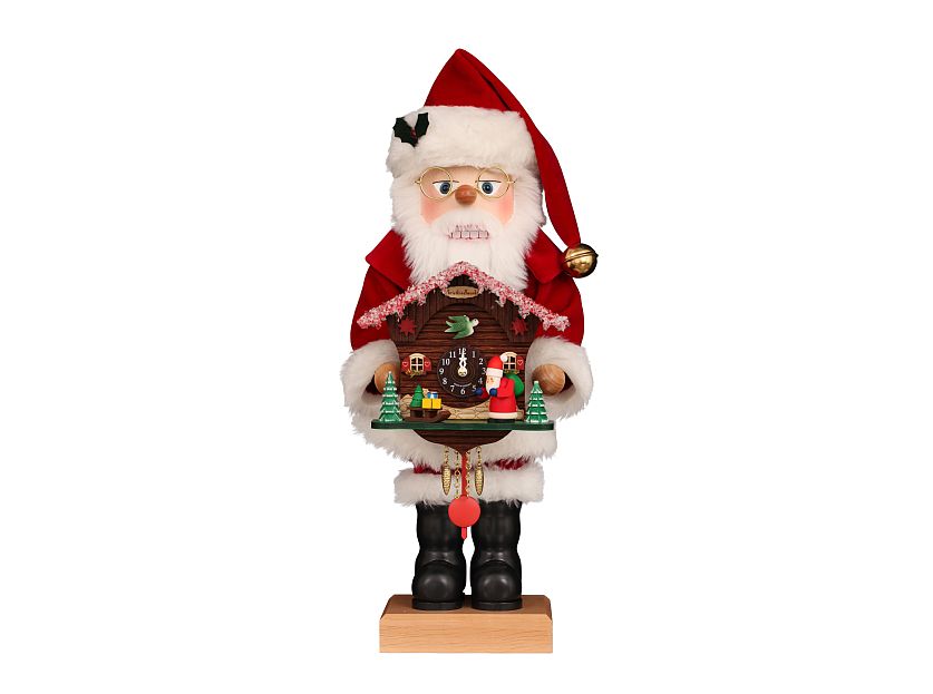 Ulbricht - Nussknacker Weihnachtsmann mit Kuckucksuhr