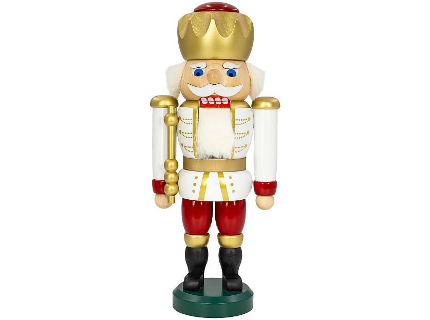 Seiffener Volkskunst - King exclusive white-red