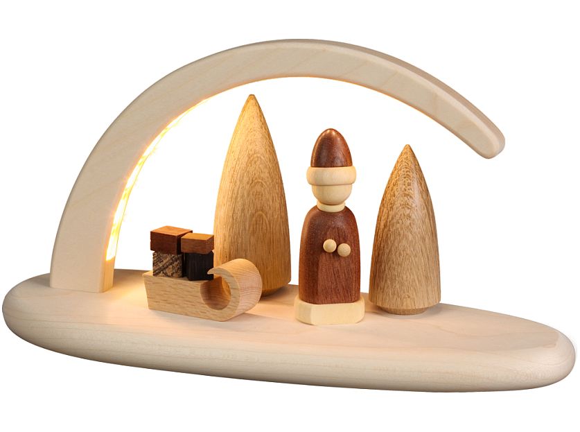 Seiffen Handcraft - Candle Arch Illuminated Light Arch Christmas Scene USB 5V