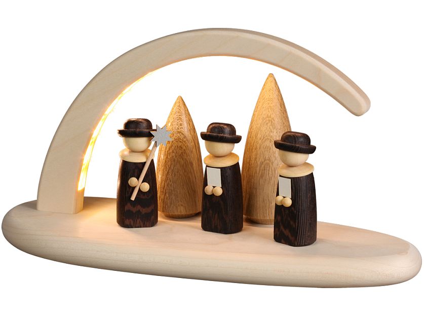 Seiffen Handcraft - Candle Arch Illuminated Light Arch Christmas Choir USB 5V