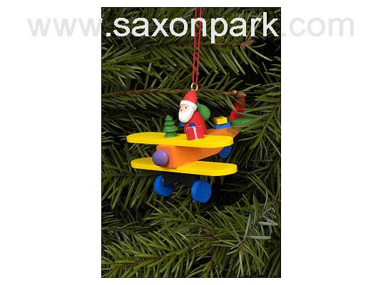 Ulbricht - Santa On Plane Ornament