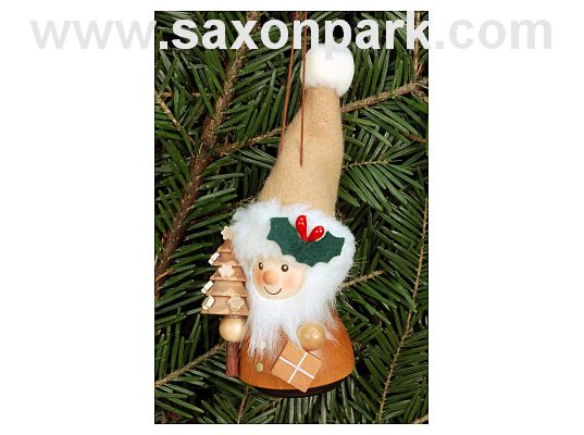 Ulbricht - Wobble Figure Santa Natural Ornament