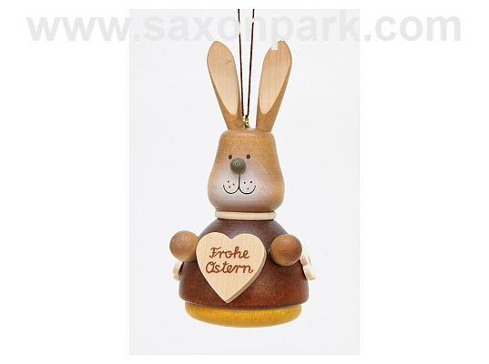 Ulbricht - RP Bunny With Heart Natural Ornament