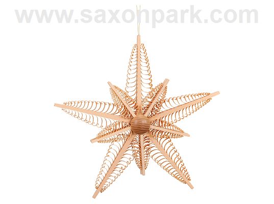 Seiffen Handcraft - Chip Tree 10-Ray Wooden Star 3 in 1