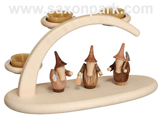 Seiffen Handcraft - Candle Arch Light Arch, Gnomes