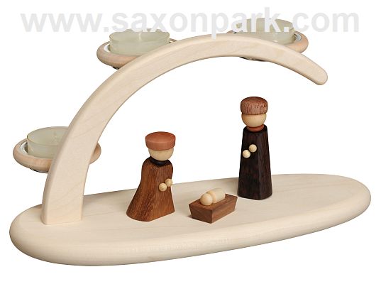 Seiffen Handcraft - Candle Arch Light Arch, Nativity Scene