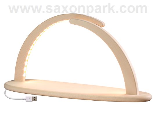 Seiffen Handcraft - Candle Arch Illuminated Light Arch, without Decoration, USB, 5V