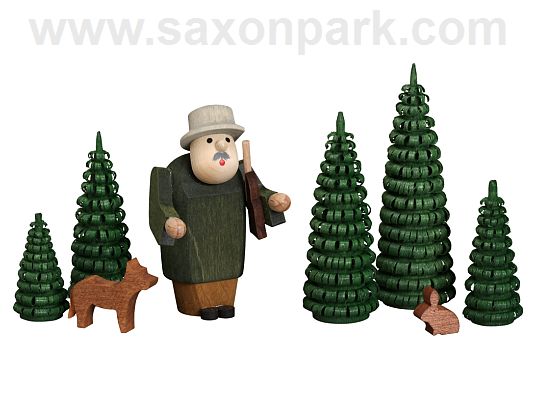 Seiffen Handcraft - Miniature Hunter in Forest