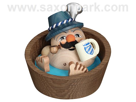 Seiffen Handcraft - Ball-shaped incense Figure Bavarian in Pool