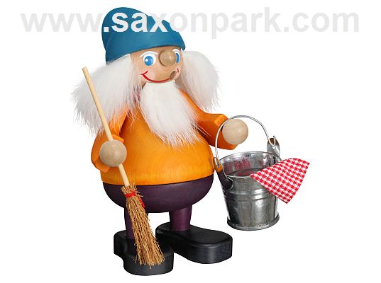 Seiffen Handcraft - Incense Figure Cleaning Brownie
