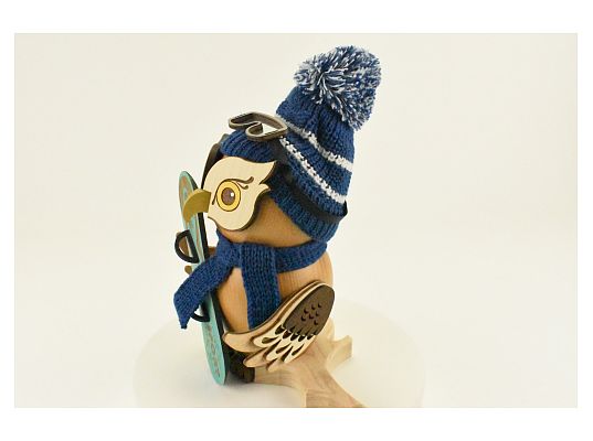 Kuhnert - Rauchfigur Eule mit Snowboard (mit Video)