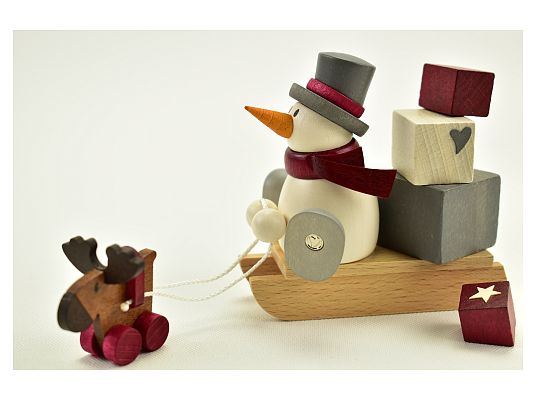 Hobler - snowman Otto with sledges and presents
