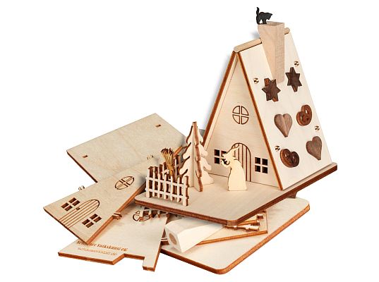Seiffen Handcraft - Wooden Kit Wooden House Kit, Old Witchs House Incense Smoker