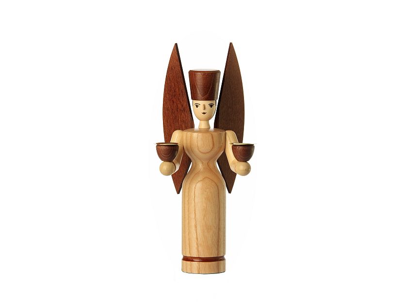 Schalling - Angel candle holder, natural