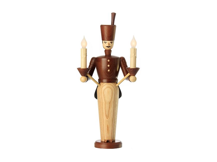 Schalling - Miner candle holder, natural, electric illuminated