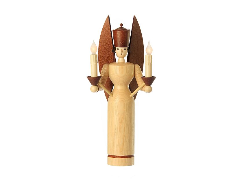 Schalling - Angel candle holder, natural, electric illuminated