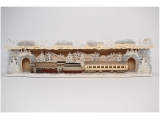 Tietze - Candle arch socket snowy railroad in the Ore Mountains