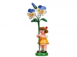 Hubrig - Flower child girl with horned violet - blue