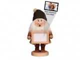 Ulbricht - Smoker dwarf with picture frame, to personalize with a picture of your loved ones