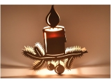 Window Picture illuminated LED Candle on Branch