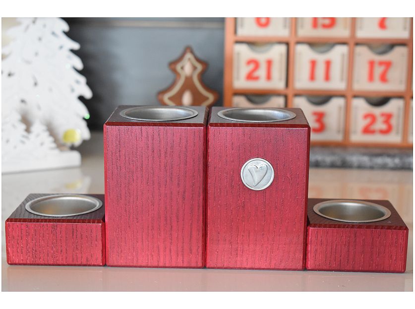Hobler - Advent candlestick red