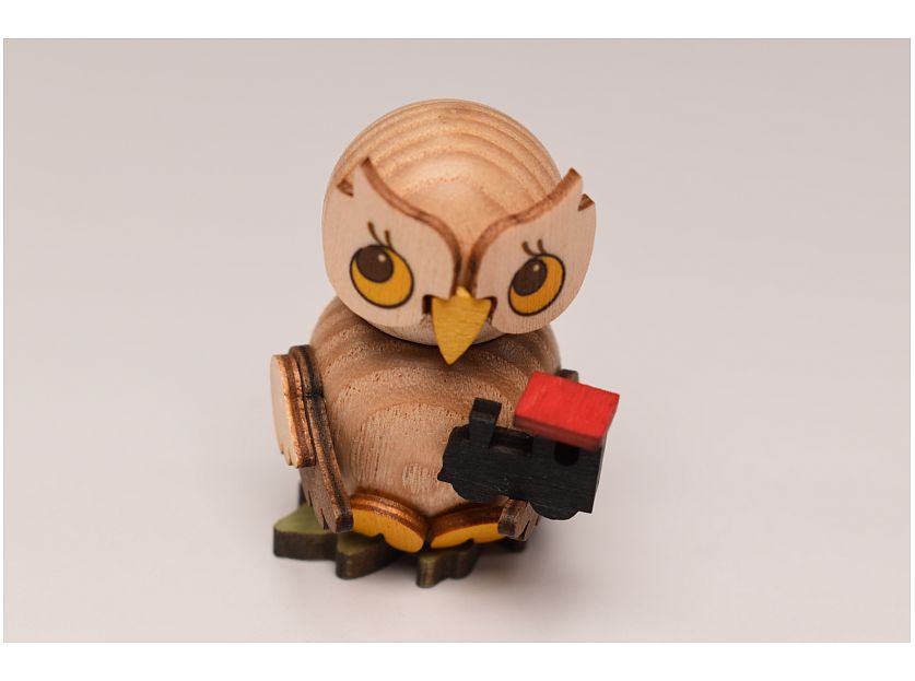 Kuhnert - owl child with locomotive