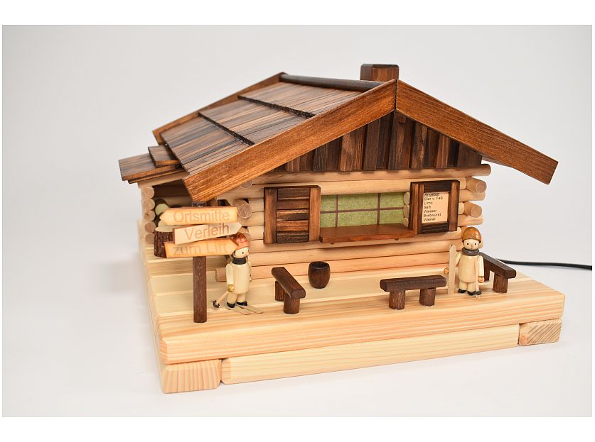 Tilo Kempf - Lichterhaus Skihütte mit Figuren