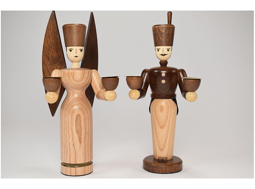 Schalling - Mountain man and angel of lights, glazed