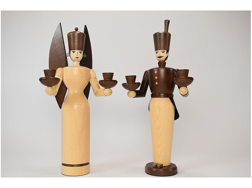 Schalling - Light miner and light angel, glazed