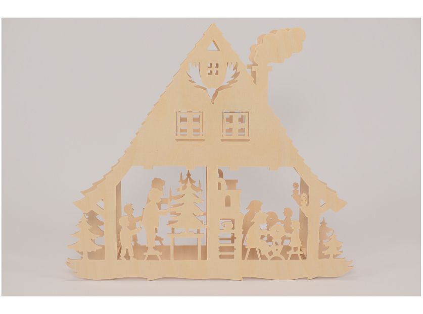 Schlick & Tuerk - Window picture forest house illuminated
